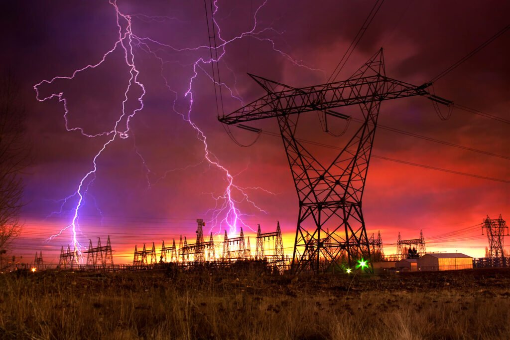 Lightning strikes to the power supply network can cause power surges of thousands of volts