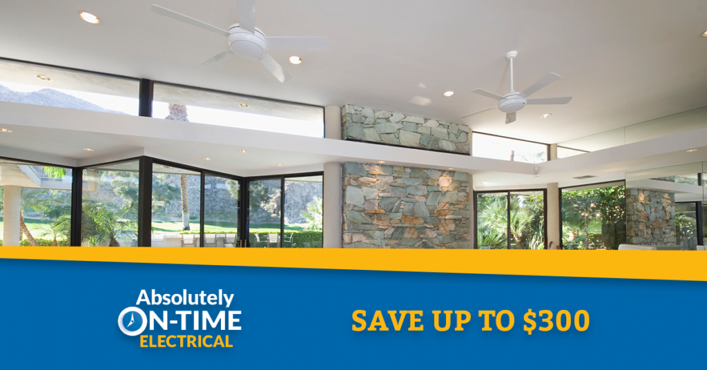 Save Up Tp $300 on a new Ceiling Fan Offer